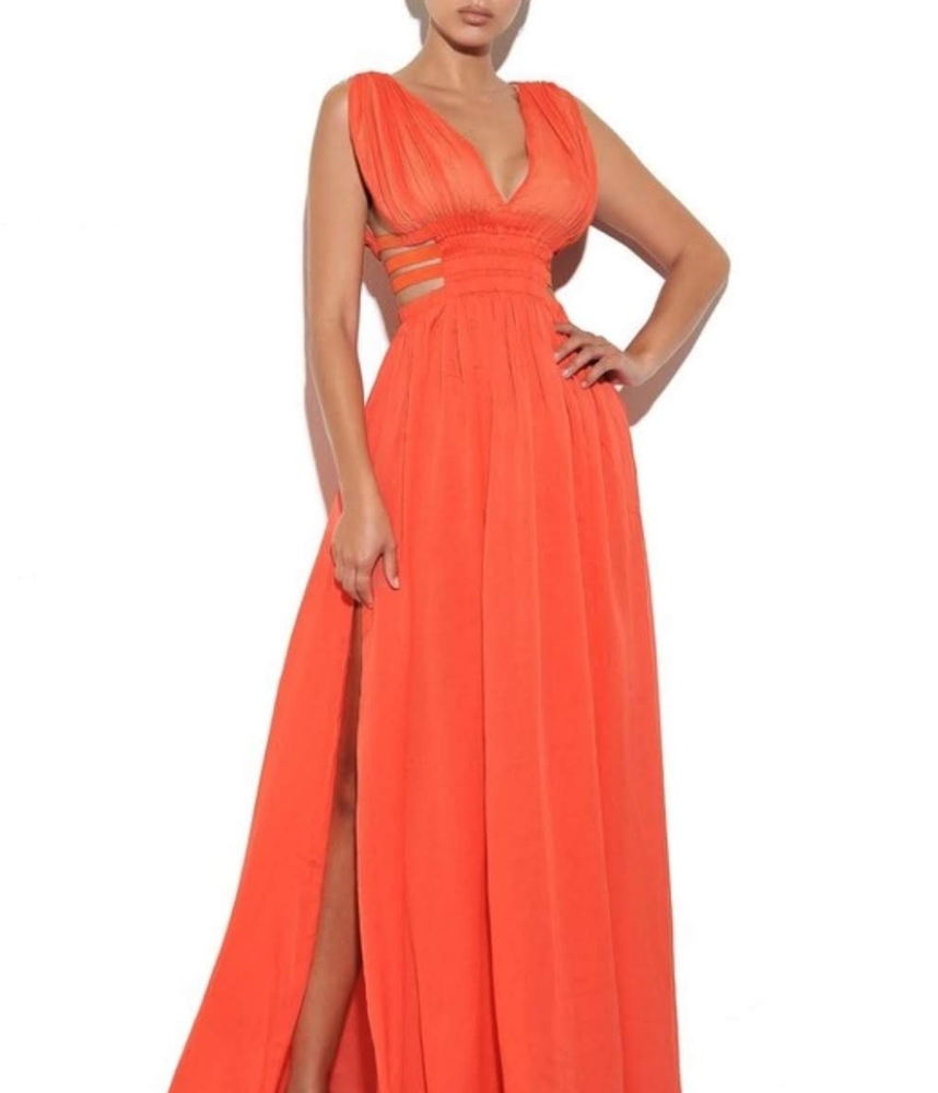 Goddess cutout maxi dress